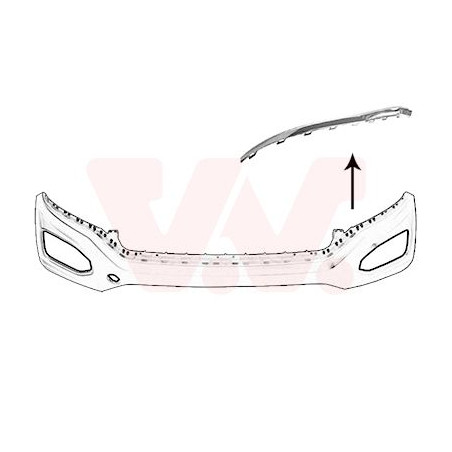 Moulure supérieure de pare-choc avant