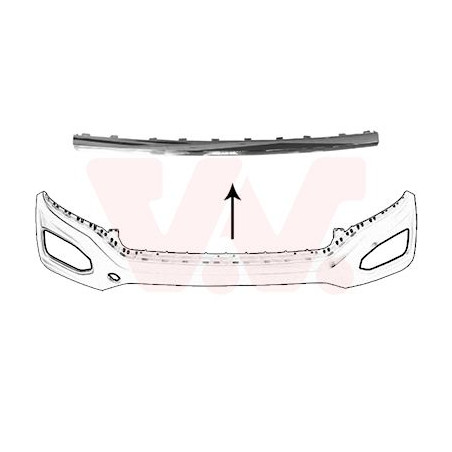 Moulure supérieure de pare-choc avant