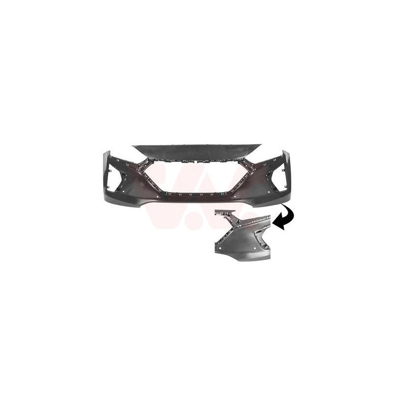 Pare-choc avant avec trous pour parkcontrol