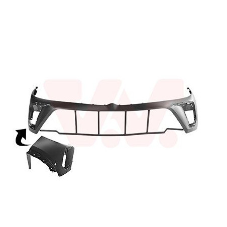 Pare-choc avant 21  partie supérieure  2 trous pour parkcontrol