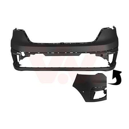 Pare-choc avant 21  primer  2 trous pour assistant d angle mort