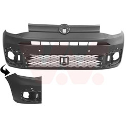 Pare-choc avant noir avec grille inférieure  4 trous pour parkcontrol