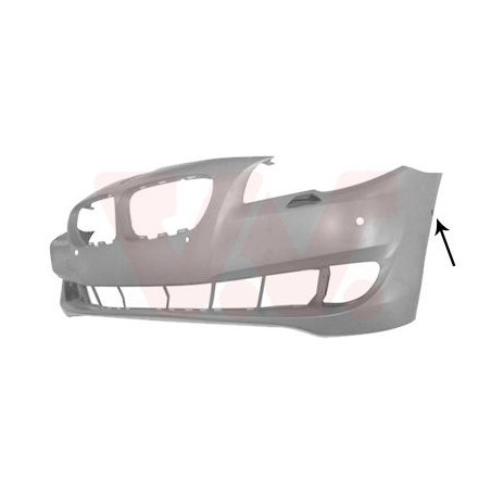 Pare-choc avant en primer -13 avec trous pour parkcontrol  -sans trous pour gicleur lave-phares  trou camera