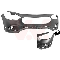 Pare-choc avant en primer -23  2 trous pour parkcontrol pas amg pack