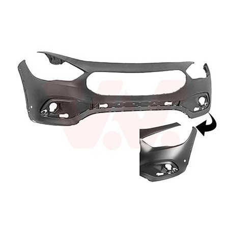 Pare-choc avant en primer -23  2 trous pour parkcontrol pas amg pack