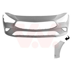 Pare-choc avant en primer -23  4 trous pour parkassist avec trous pour moulure night urban progressive pack pas amg-pack