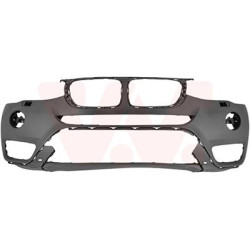 Pare-choc avant en primer sans trous pour parkassist pour les véhicules sans caméra 360° pour véhicules sansantibrouillard l