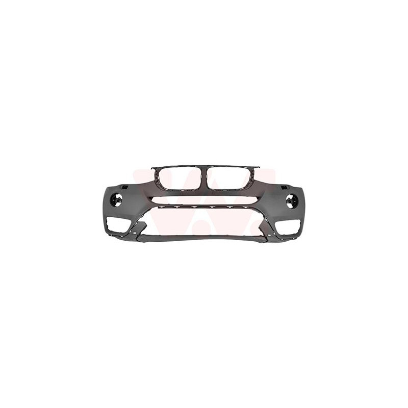 Pare-choc avant en primer sans trous pour parkassist pour les véhicules sans caméra 360° pour véhicules sansantibrouillard l