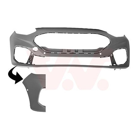 Pare-choc avant en primer 22  st-line  4 trous pour parkassist