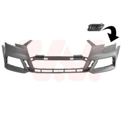 PARE-CHOC AVANT EN PRIMER S-Line  Trous pour Lave-Phare -ParkControl -ParkAssist 