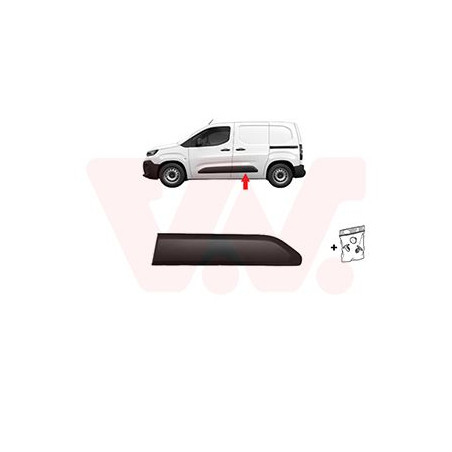 Moul.porte laterale g. noir aussi pour véhicules sans porte latérale