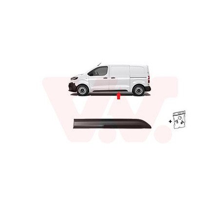 Moul.porte laterale g. noir empattement court  2925 aussi pour véhicules sans porte latérale