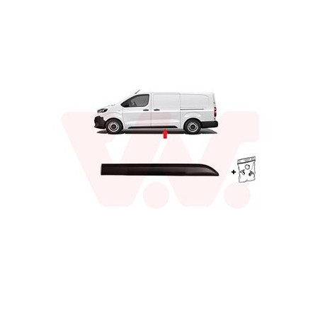 Moul.porte laterale g. noir empattement moyenlong  3275 aussi pour véhicules sans porte latérale