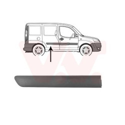 MOULURE PORTE ARRIERE DROITE Pour véhicules avec porte coulissante 