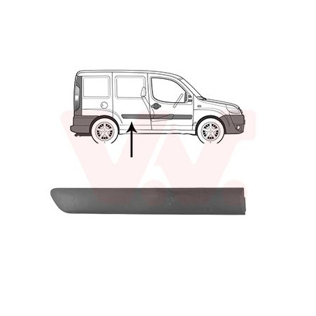 MOULURE PORTE ARRIERE DROITE Pour véhicules avec porte coulissante 