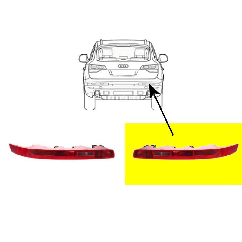Feu arrière droit dans pare-chocs