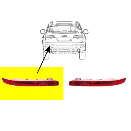 Feu arrière gauche dans pare-chocs
