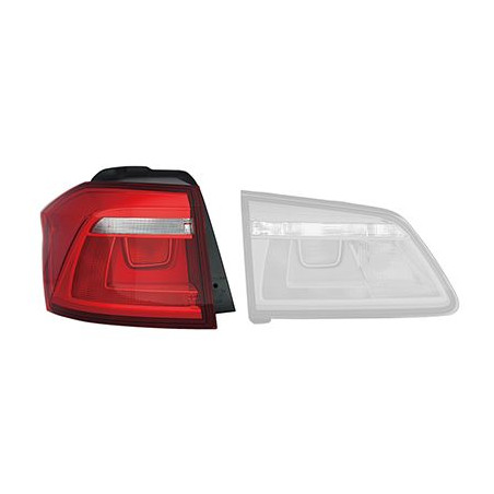 Feu arrière gauche sans partie éléctrique partie extérieure