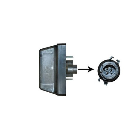 Feu éclairage plaque droit