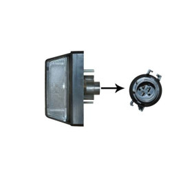 Feu éclairage plaque gauche