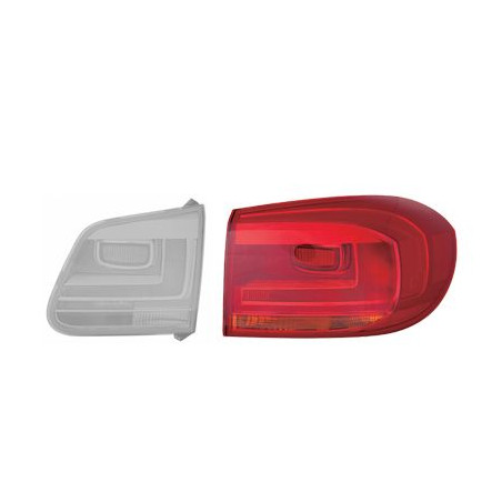 Verre extérieur feu arrière droit