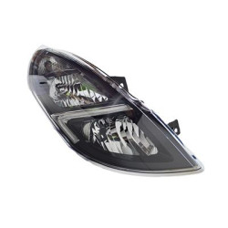 Phare double avant droit 19  h7 h7 led cadre  noir avec feu de jour (led) pour véhicules avec feux-phares de virages