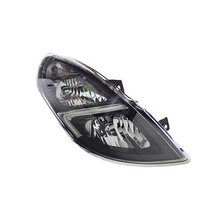 Phare double avant droit 19  h7 h7 led cadre  noir avec feu de jour (led) pour véhicules avec feux-phares de virages