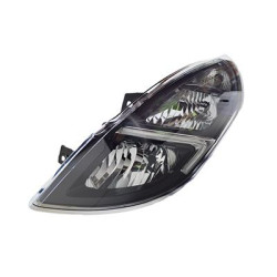 Phare double avant gauche 19  h7 h7 led cadre  noir avec feu de jour (led) pour véhicules avec feux-phares de virages