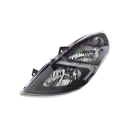 Phare double avant gauche 19  h7 h7 led cadre  noir avec feu de jour (led) pour véhicules avec feux-phares de virages