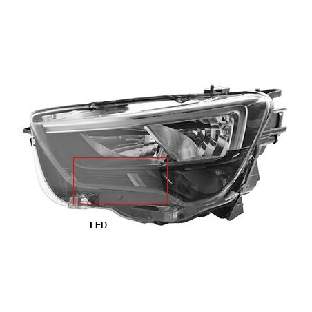 Phare double avant gauche