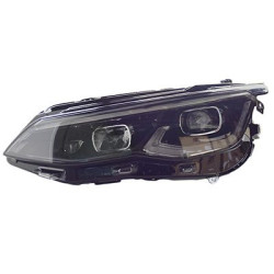 Phare double avant gauche led cadre  noir avec feu de jour (led) pour véhicules avec feux-phares de virages