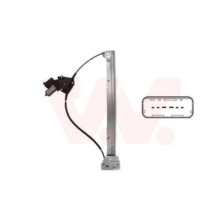 Leve glace éléctrique avec moteur (pour véhicule 2-3 portes) droit