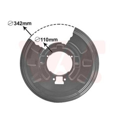 Protection disque frein arrière droit