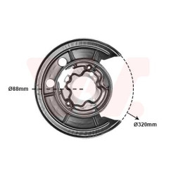 Protection disque frein arrière droit