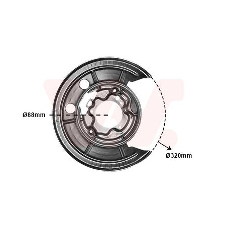 Protection disque frein arrière droit