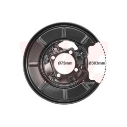 Protection disque frein arrière droit