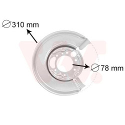 Protection disque frein arrière droit