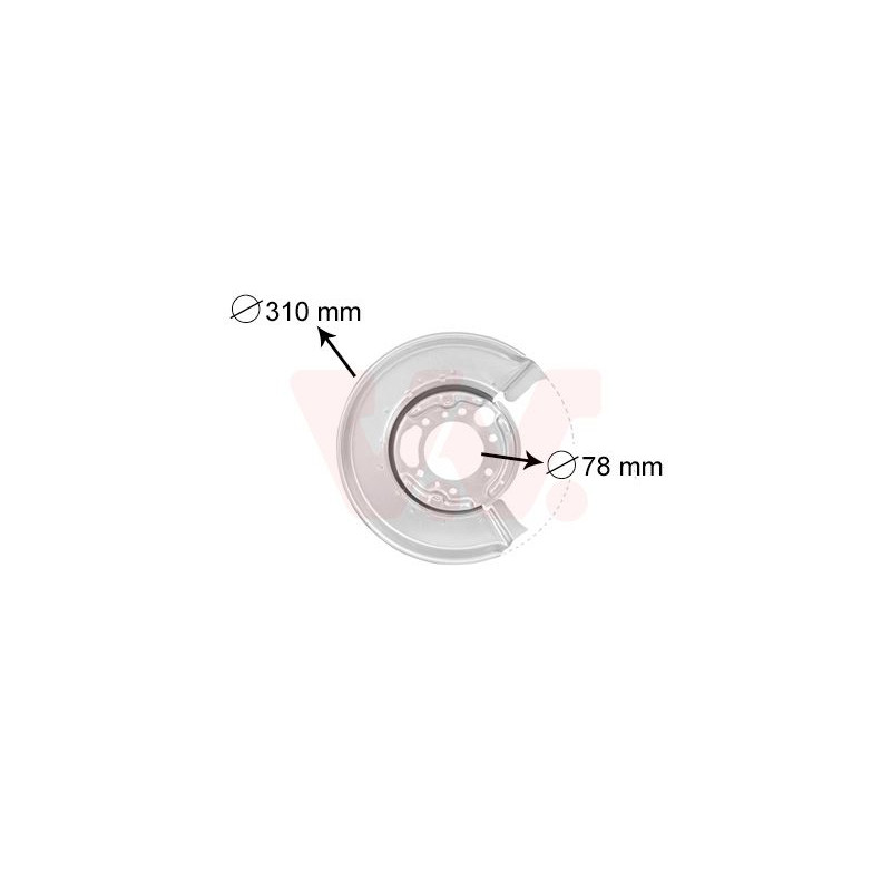 Protection disque frein arrière droit