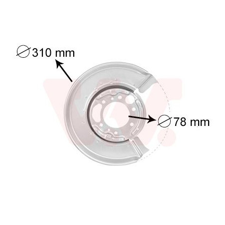 Protection disque frein arrière droit