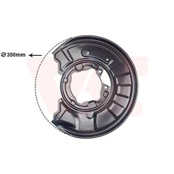 Protection disque frein arrière droit