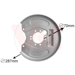 Protection disque frein arrière droit