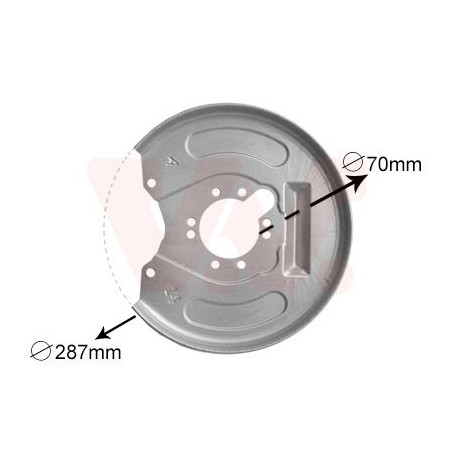 Protection disque frein arrière droit
