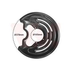 Protection disque frein arrière droit