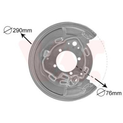 Protection disque frein arrière droit