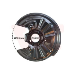 Protection disque frein arrière droit