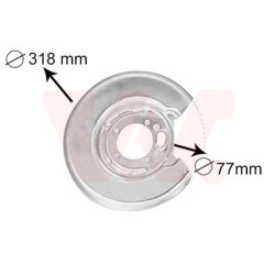 Protection disque frein arrière droit