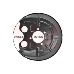 Protection disque frein arrière droit