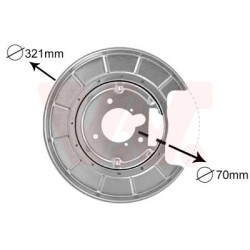 Protection disque frein arrière droit