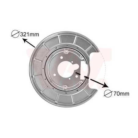 Protection disque frein arrière droit