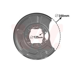 Protection disque frein arrière droit